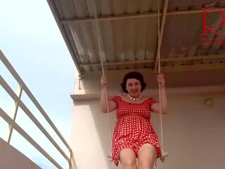 Depraved Housewife Swinging on a Swing Outdoors: HD sex video bd | xHamster